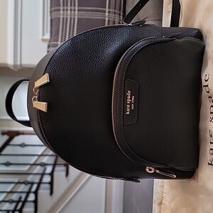 Kate Spade Black Pebbled Backpack